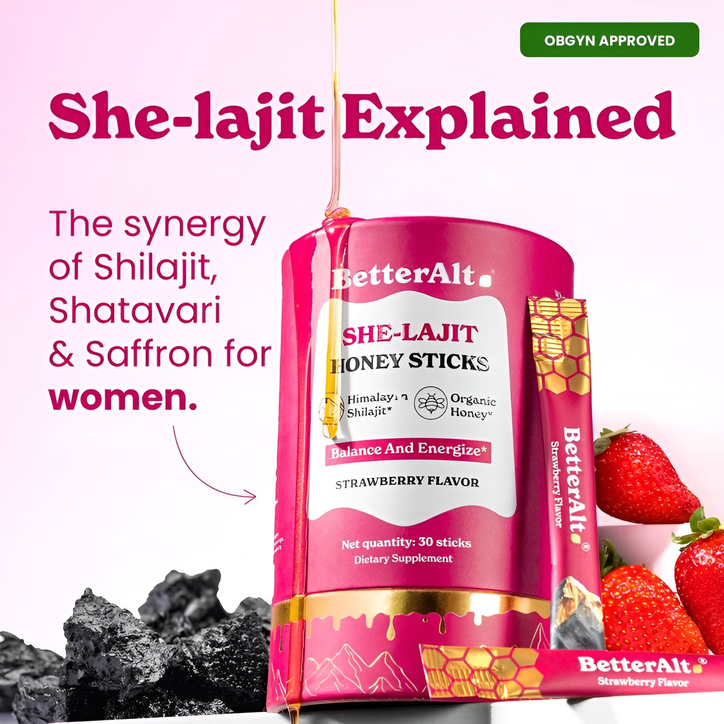 Natural Shilajit Honey Sticks